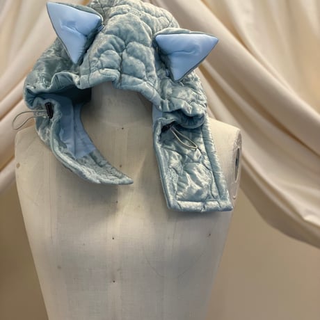 【 ritsu 予約 】Sazanka quilted velour cat balaclava -2026年9月～11月発送予定-