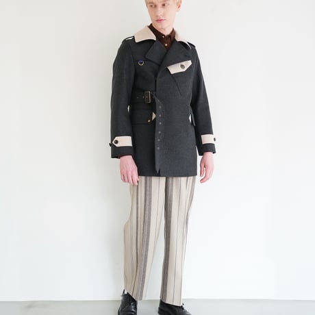 【 daichïogata 予約 】DISPATCH RIDERS SHORT COAT -CHARCOAL×ECRU- -2026年11月発送予定-