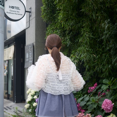 【 natsumi osawa 予約 】 tiered lace bolero -2026年8月～9月発送予定-