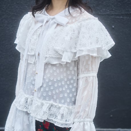 【 kwotias 予約】velled bloom blouse (ブラウス) -2026年8月発送予定-