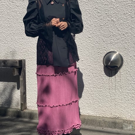【 kwotias 】 YABANE pleats skirt -Pink- (プリーツスカート)
