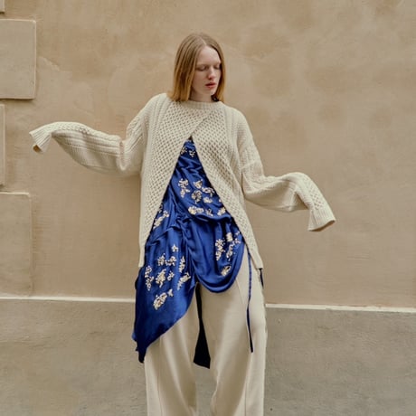 【 Create Clair 】BACK OPEN ARAN KNIT (ニット)