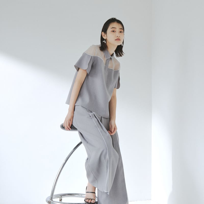 Kana Kawasaki 】sheer piping tops (トップス) | 木宮商 Kana Kawasaki 】sheer piping tops (トップス) | 木宮商