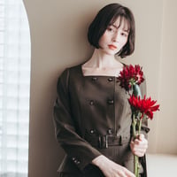 【 Ruimeme 予約 】Camille dress / brown -2026年9月～11月発送予定-