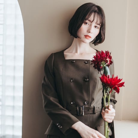 【 Ruimeme 予約 】Camille dress / brown -2026年9月～11月発送予定-