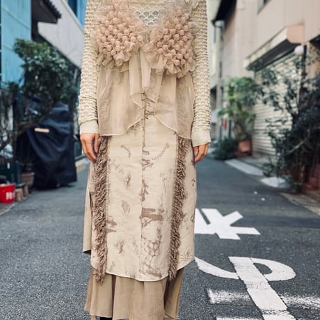 【 nagisa 】 shadow contour jacquard skirt (スカート)