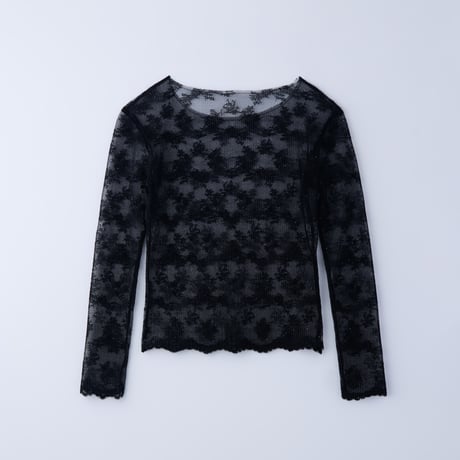 【 natsumi osawa 予約 】 floral lace pleats tops -2026年8月～9月発送予定-