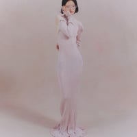 【 ritsu 予約 】Lame knit back open dress -2026年9月～11月発送予定-