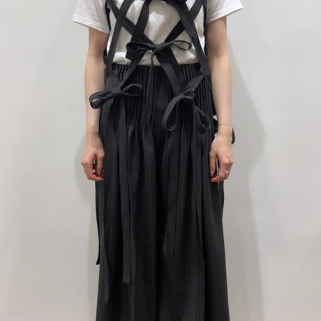 【 overlace 】 striped ribbon vest