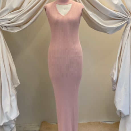 【 ritsu 予約 】Ribbed polo bolero knit dress set -2026年9月～11月発送予定-