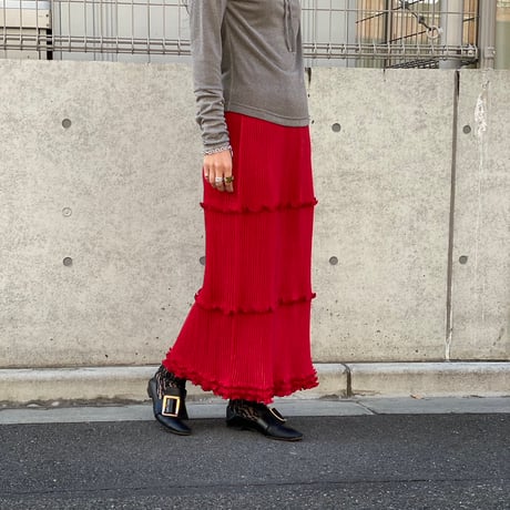 【 kwotias 予約】YABANE pleats skirt (プリーツスカート)  -2026年8月発送予定-