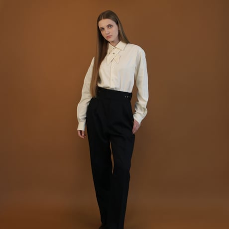 【 daichïogata 】 ADJUST TAPERED TROUSERS -NAVY-