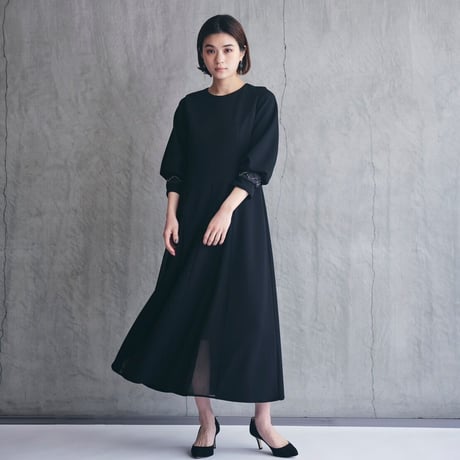 【 Kana Kawasaki 】 sheer drape dress (ワンピース)