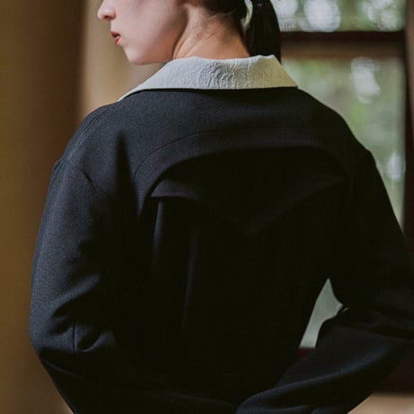 【 jesh 予約】 Pleats pocket Coat Dress / Black -2026年9月～11月発送予定-