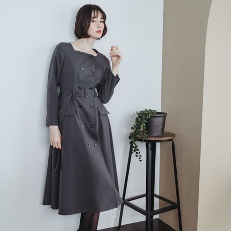 【 Ruimeme 予約 】Camille dress / gray -2026年9月～11月発送予定-