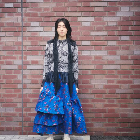 【 kwotias 予約】floating bloom flare skirt (スカート)  -2026年9月発送予定-