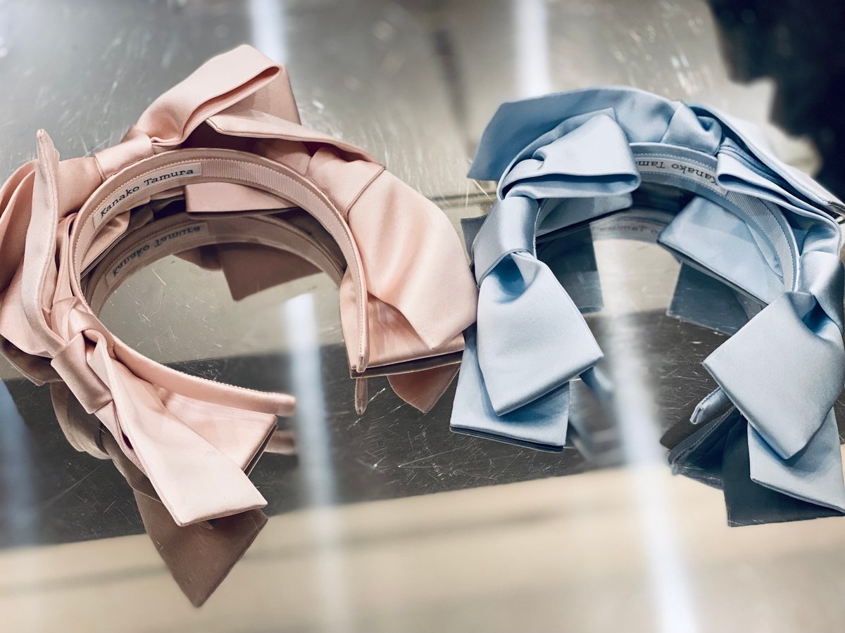 Kanako Tamura 予約 】Satin Ribbon Headband (ヘッドド