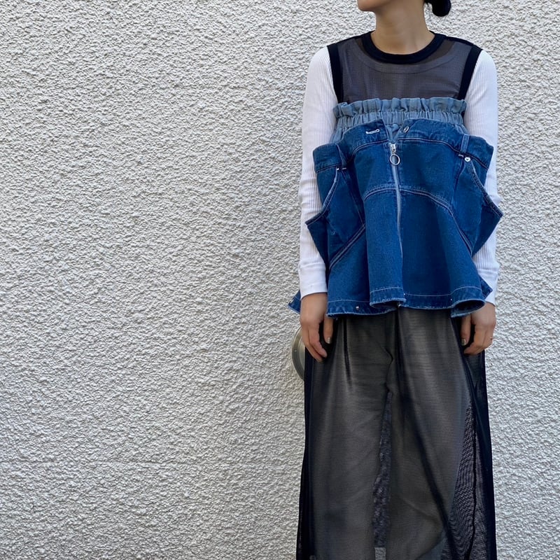HOUGA 】jean skirt tops (スカート兼トップス) | 木宮商店 -蔵前-