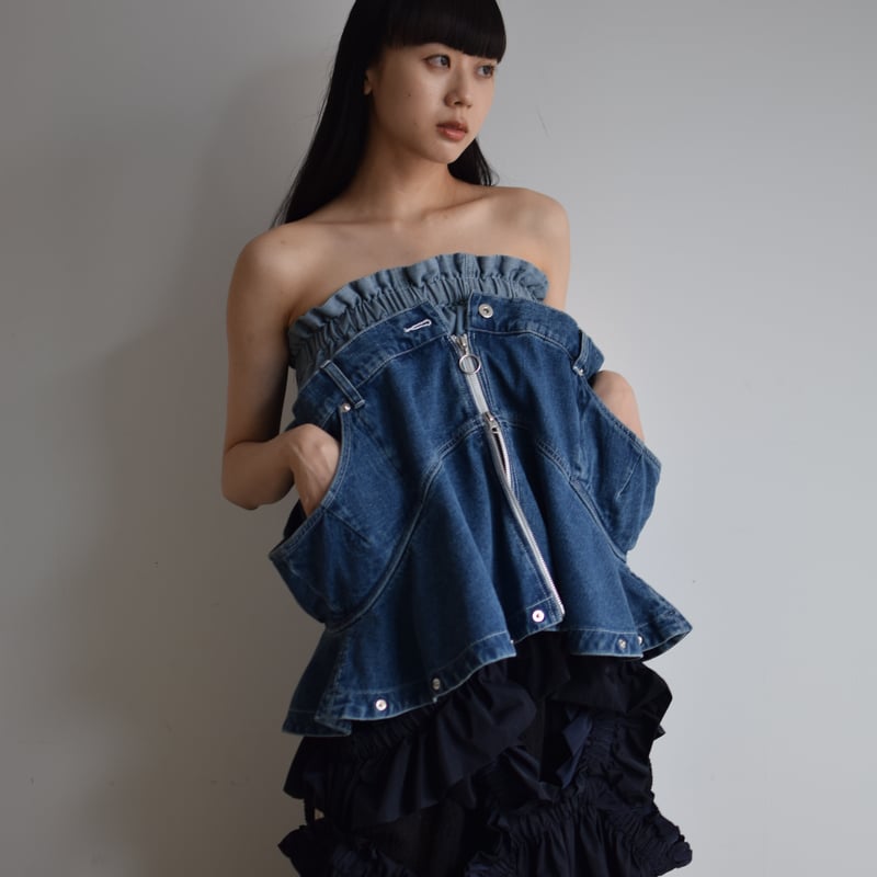 HOUGA 】jean skirt tops (スカート兼トップス) | 木宮商店 -蔵前- HOUGA 】jean skirt tops (スカート兼トップス) | 木宮商店 -蔵前-