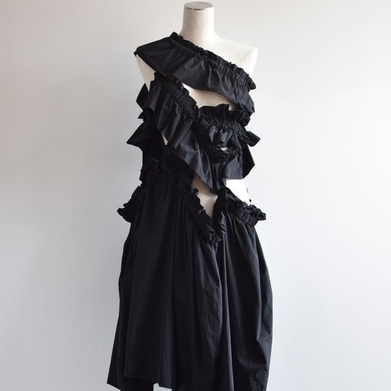 HOUGA 】kiki frill dress (ロングスカート兼ドレス) | 木宮商店 HOUGA 】kiki frill dress (ロングスカート兼ドレス) | 木宮商店