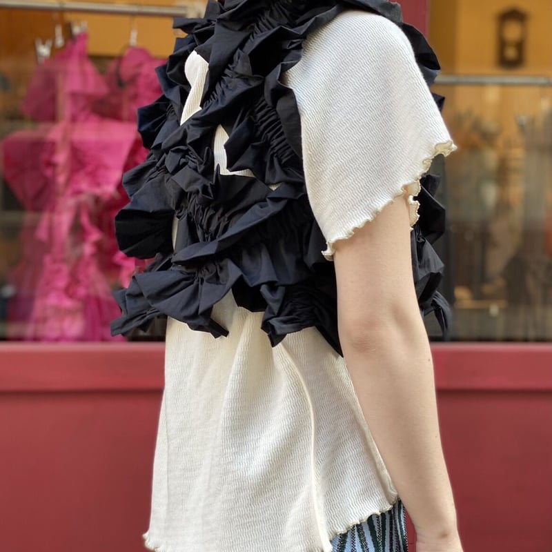 HOUGA 】kiki frill vest (ベスト) | 木宮商店 -蔵前-