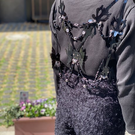 【 CHIHARUEGAMI 予約 】 HEART STICK HARNESS TOP -2027年3月発送予定-