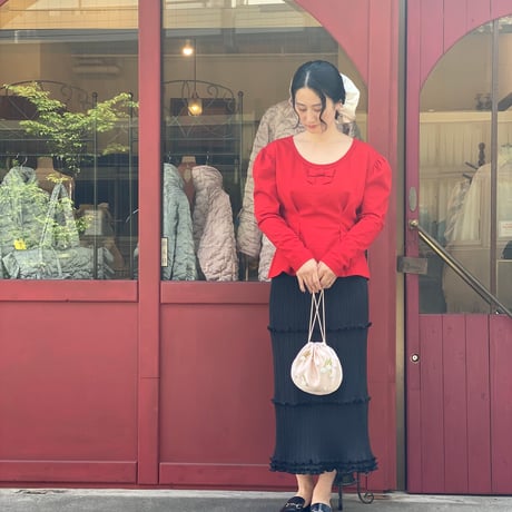 【 Kanako Tamura 予約 】 Satin Rose Scrunchie（シュシュ）-2026年9月発送予定-