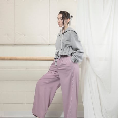 【 MIKI IMAMURA 予約】SATIN RIBBON WIDE PANTS (パンツ) -2026年10月発送予定-