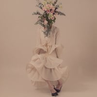 【 overlace 予約 】 petal hem organza skirt