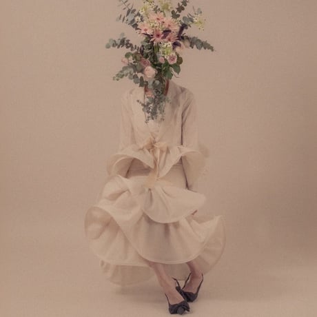 【 overlace 予約 】 petal hem organza skirt
