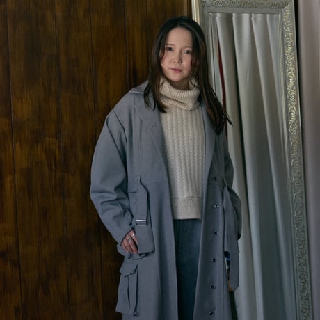 【 jesh 予約】 Pleats pocket Coat Dress / Gray -2026年9月～11月発送予定-