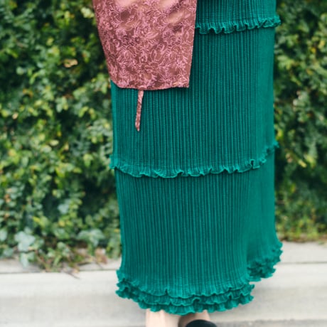 【 kwotias 予約】YABANE pleats skirt (プリーツスカート)  -2026年8月発送予定-