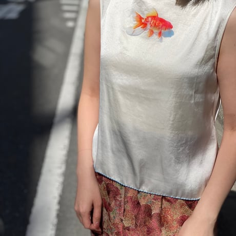 【 ritsu 予約 】 Goldfish bowl tank top -2027年3月～5月発送予定-