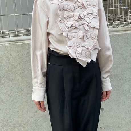 【 CHIHARUEGAMI 予約 】 RIBBON SHIRT -2027年3月発送予定-
