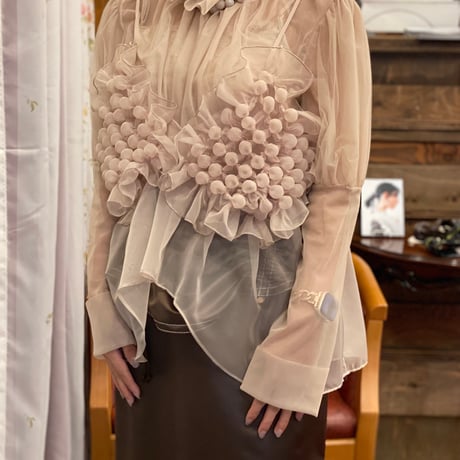 【 natsumi osawa 】 tulle shibori tops (トップス)