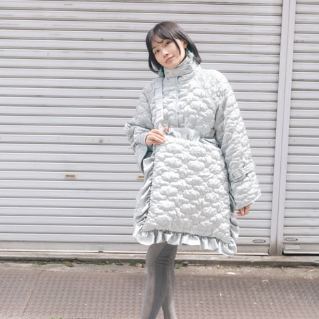 【 ritsu 予約 】Sazanka quilted velour pillow bag -2026年9月～11月発送予定-