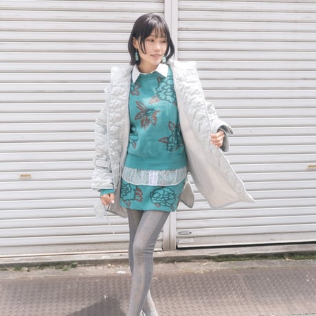 【 ritsu 予約 】Sazanka quilted satin jacket -2026年9月～11月発送予定-