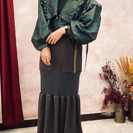 【 raiMu 】 Tweed Jersey Mermaid Skirt (スカート)