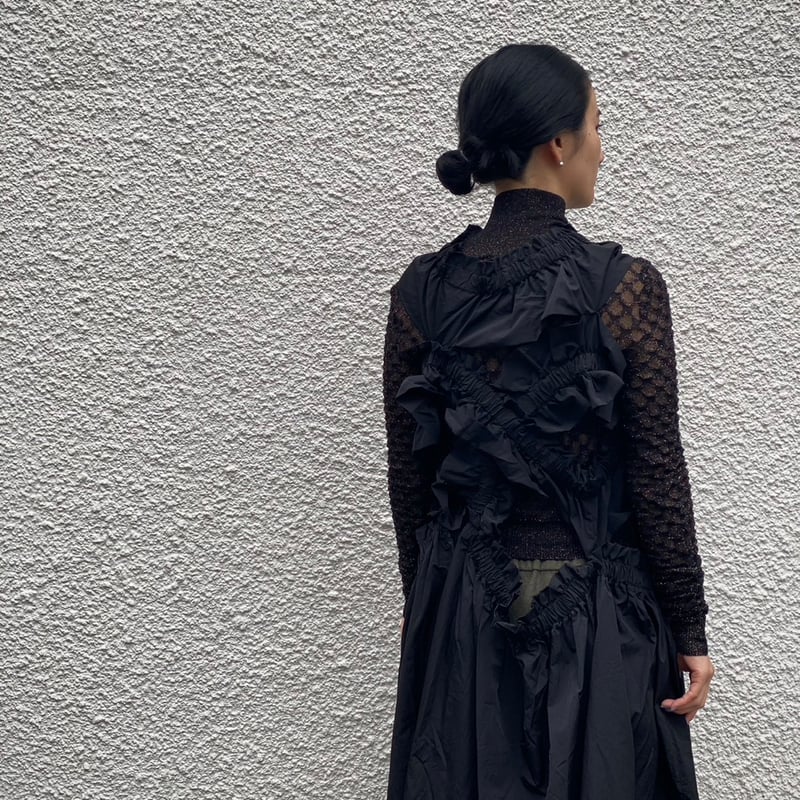 HOUGA 】kiki frill dress (ロングスカート兼ドレス) | 木宮商店 HOUGA 】kiki frill dress (ロングスカート兼ドレス) | 木宮商店