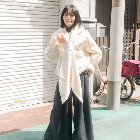 【 overlace 予約 】hooded ribbon scarf -2026年10月発送予定-