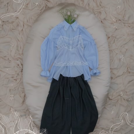 【 overlace 予約 】twin docking shirt -2026年9月発送予定-