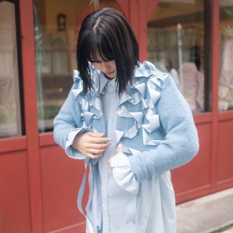 【 overlace 予約 】ribbon cardigan -2026年11月発送予定-