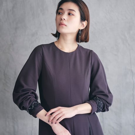 【 Kana Kawasaki 】 sheer drape dress (ワンピース)