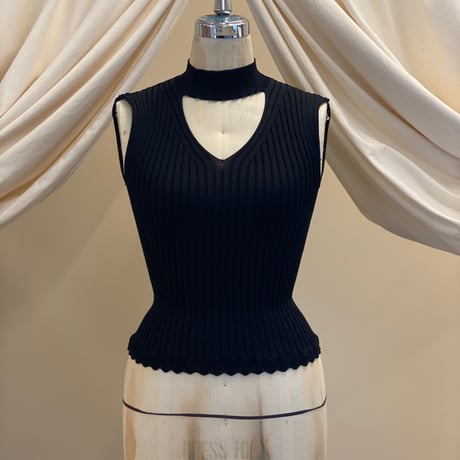【 ritsu 予約 】Ribbed polo bolero knit set -2026年9月～11月発送予定-