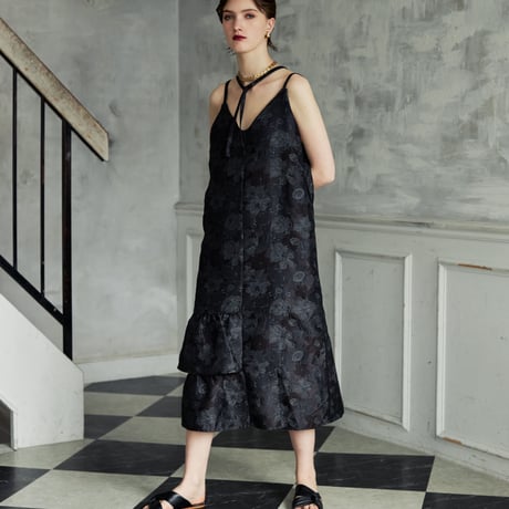 【 kwotias 】 flower jacquard cami dress (キャミソールドレス)