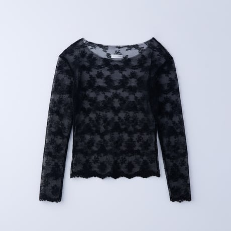 【 natsumi osawa 予約 】 floral lace pleats tops -2026年8月～9月発送予定-