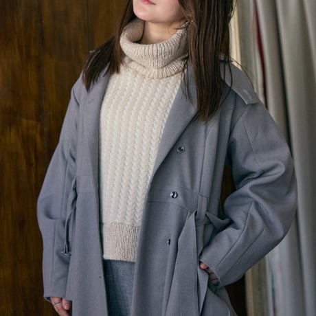 【 jesh 予約】 Pleats pocket Coat Dress / Gray -2026年9月～11月発送予定-