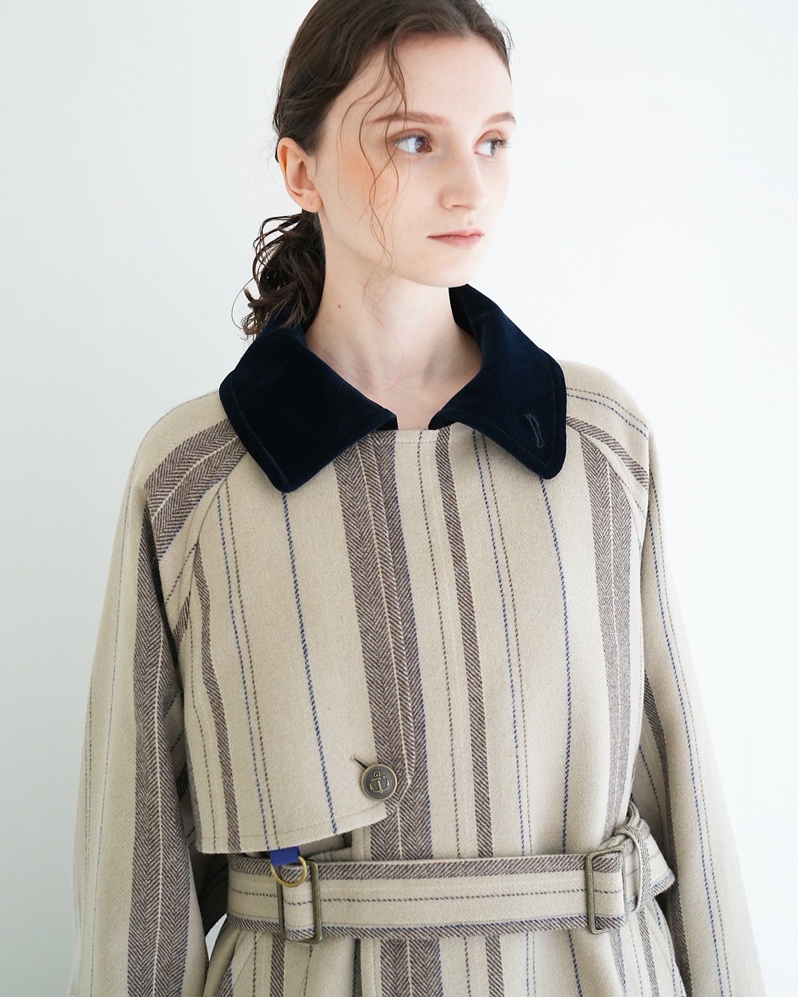 daichïogata 予約 】GUNFLAP TIELOCKEN COAT -STRIP