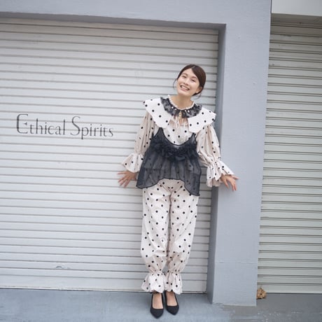 【 natsumi osawa 予約 】 shibori frill camisole -2026年8月～9月発送予定-