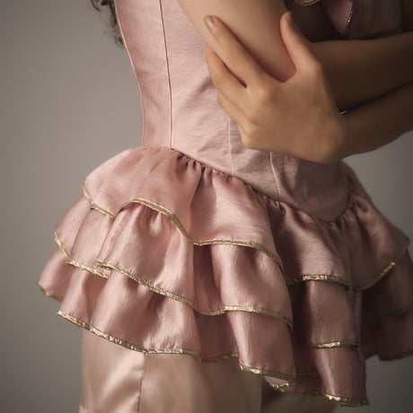 【 natsumi osawa 予約 】 vintage satin frill mini dress -2026年8月～9月発送予定-